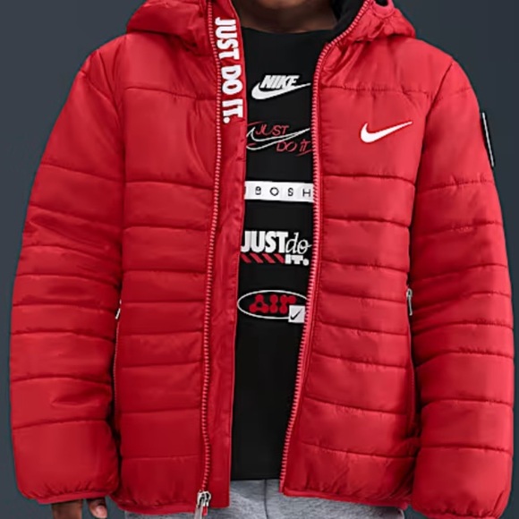 Nike Jacket Red Puffer Jacket - Picture 4 of 11